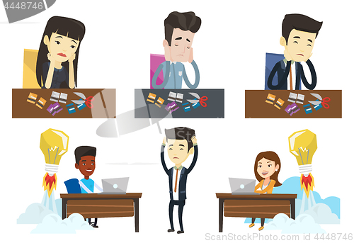 Image of Vector set of business characters.