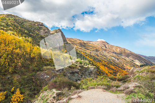 Image of Mountains near Kawarau river, Queenstown, New Zealand