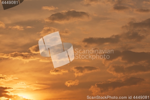 Image of Sunset sky with clouds