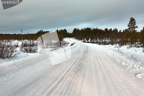 Image of Snowy winter road