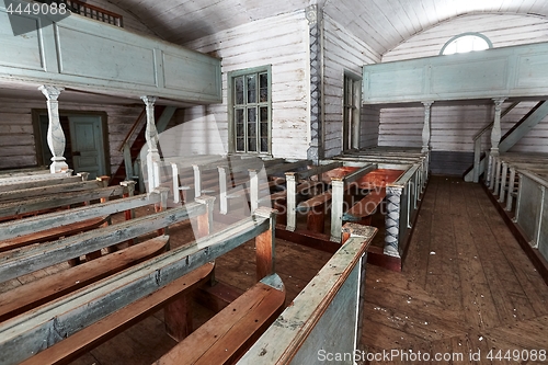 Image of Old wooden church interior