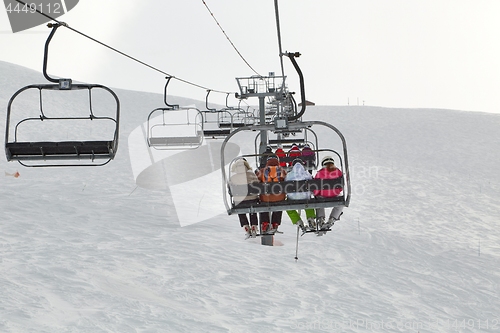 Image of Skiing slopes from the lift