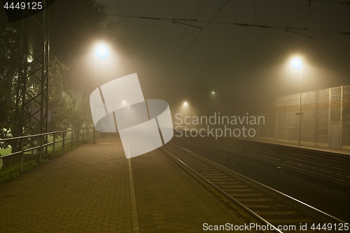 Image of Rails in the fog