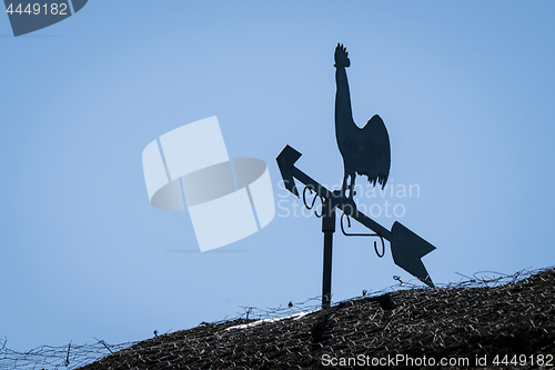 Image of Weathervane silhouette of a rooster