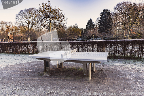 Image of Outdoor table tennis made of concrete