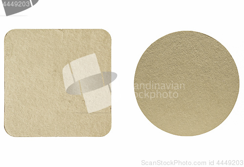 Image of Vintage looking Beermat drink coaster isolated