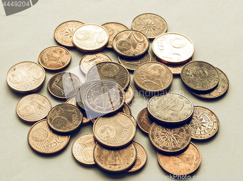 Image of Vintage Euro coins