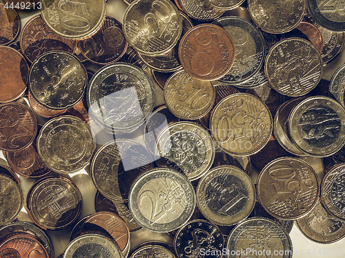 Image of Vintage Euro coins background