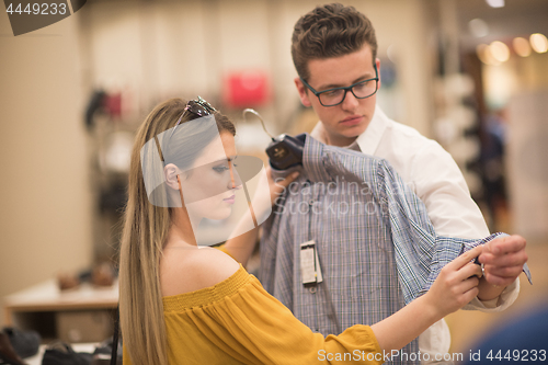 Image of couple in  Clothing Store