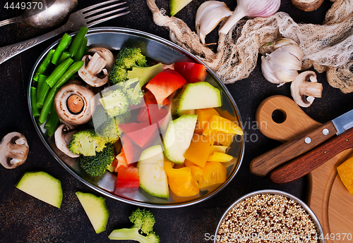 Image of vegetables and mushrooms