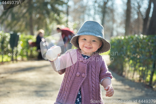 Image of The first steps of the kid in the big world.