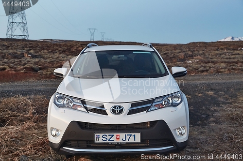 Image of Toyota RAV4 on terrain