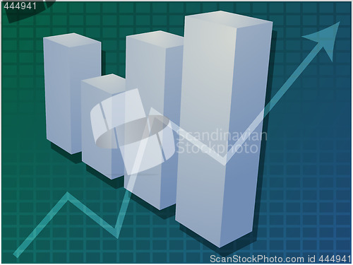 Image of Financial barchart illustration