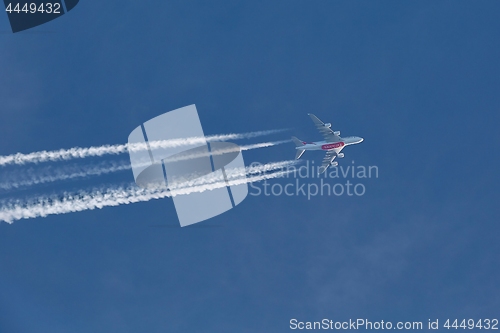 Image of Plane at cruising altitude