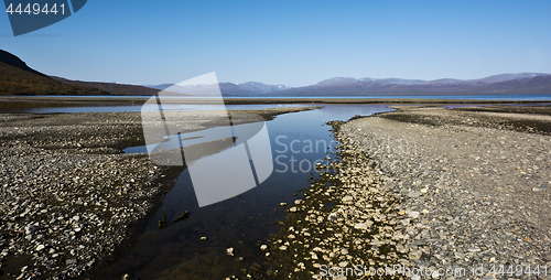 Image of Landscape with Tornetrask lake, Norrbotten, Sweden