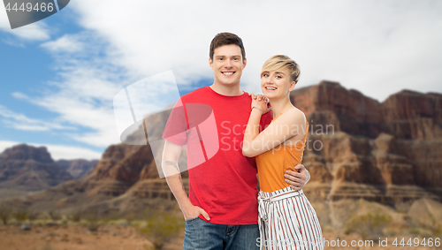 Image of happy couple hugging