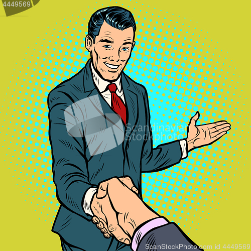 Image of businessman handshake, partnership and cooperation