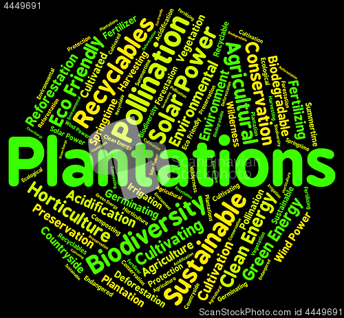 Image of Plantations Word Represents Ranches Farms And Farm