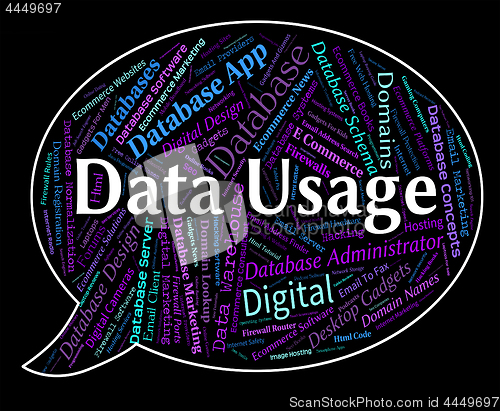 Image of Data Usage Shows Use Facts And Knowledge