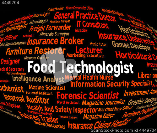 Image of Food Technologist Indicates Eating Job And Foods