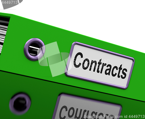 Image of Contract File Shows Legal Business Agreements