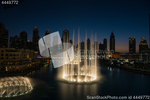 Image of musical fountain in Dubai