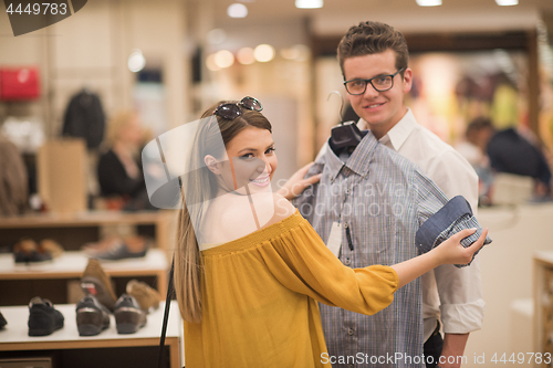 Image of couple in  Clothing Store