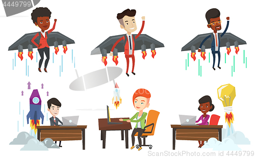 Image of Vector set of business characters.