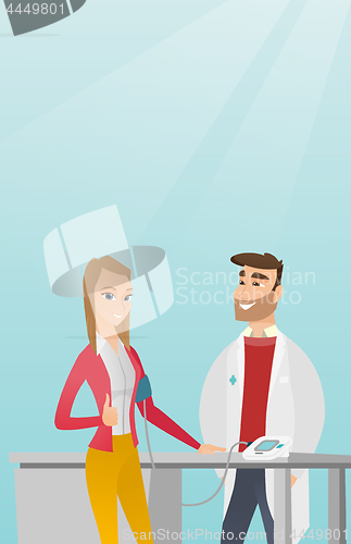 Image of Blood pressure measurement vector illustration.