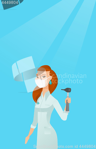 Image of Ear nose throat doctor vector illustration.