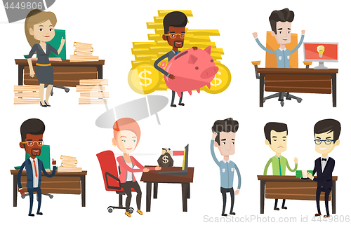 Image of Vector set of business characters.