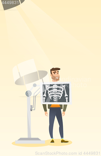 Image of Patient during x ray procedure vector illustration