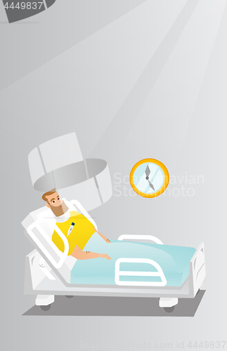 Image of Man with a neck injury vector illustration.