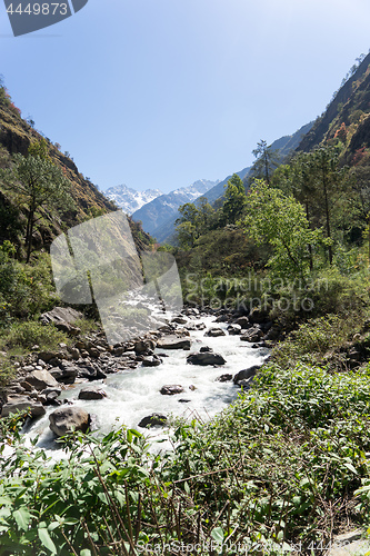 Image of Mountain river in Nepal Himalaya