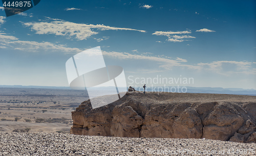 Image of Man in a desert landscape of Israel