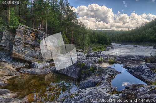 Image of Mountain river in Norway summer trip