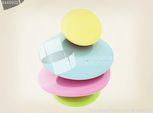 Image of Spa stones. 3D illustration. Vintage style