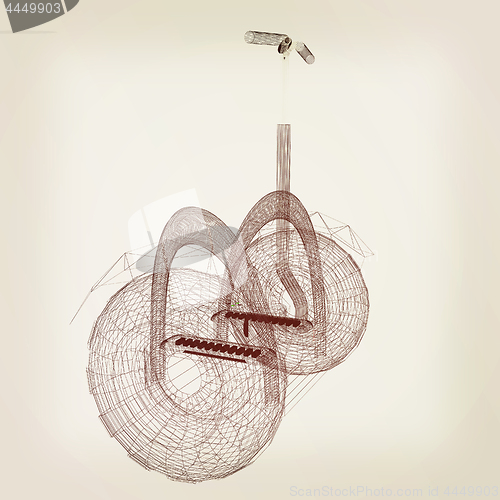 Image of Mini electrical and ecological transport on a white background. 