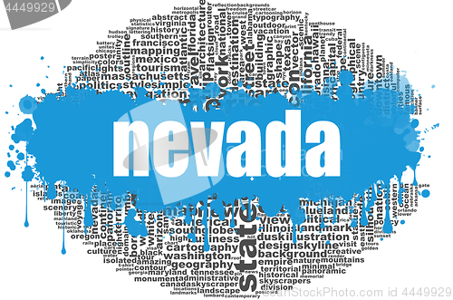 Image of Nevada word cloud design