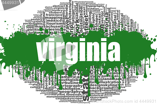 Image of Virginia word cloud design