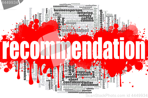 Image of Recommendation word cloud