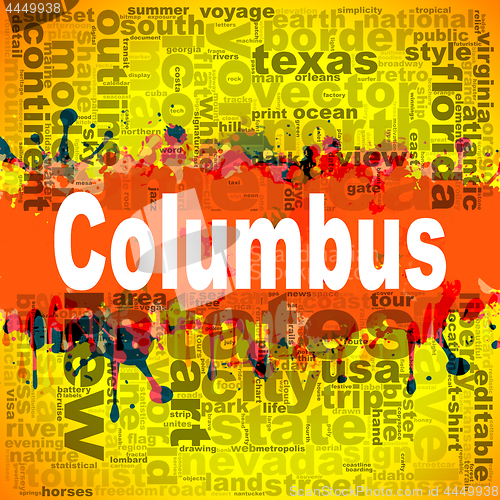 Image of Columbus word cloud design