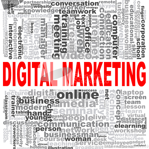 Image of Digital marketing word cloud