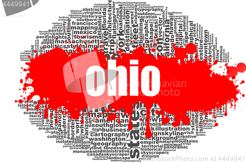 Image of Ohio word cloud design