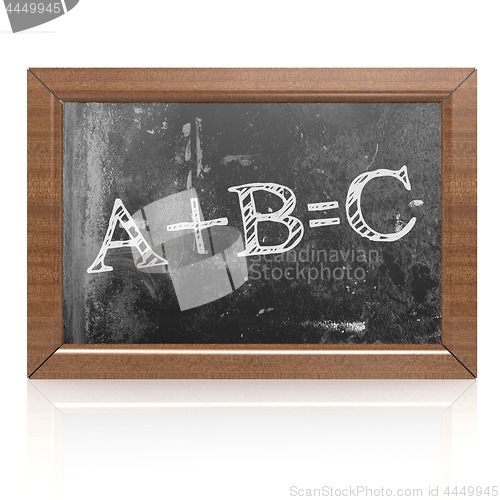 Image of Education concept with ABC on blackboard