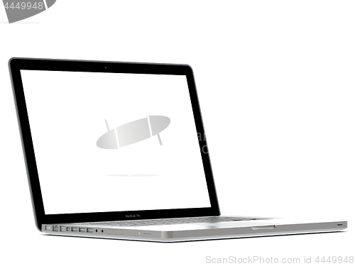 Image of View of laptop with White Monitor
