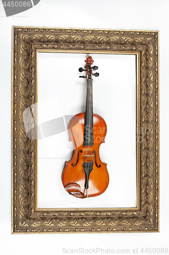 Image of Violin And Golden Frame