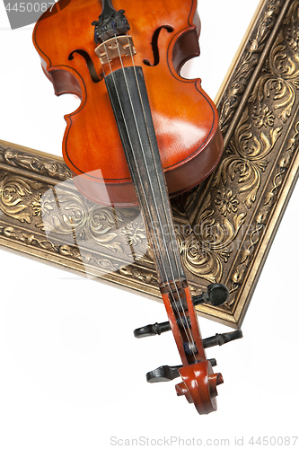 Image of Violin And Golden Frame