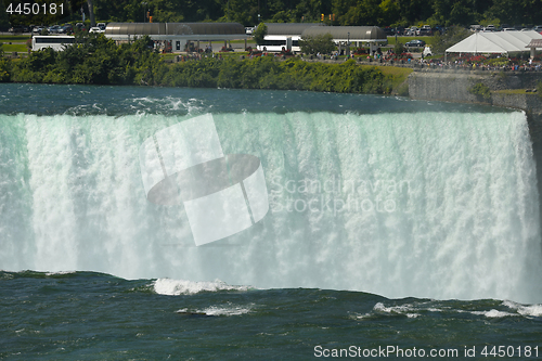 Image of Closeup shot of Niagara Falls from New York State, USA.