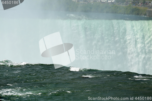 Image of Closeup shot of Niagara Falls from New York State, USA.